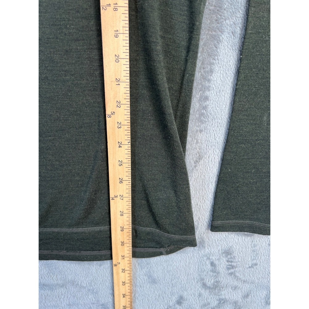 Smartwool 1/4 Zip Base Layer Mens Large Green Merino 250 Long Sleeve SW0NP603 - Picture 4 of 13